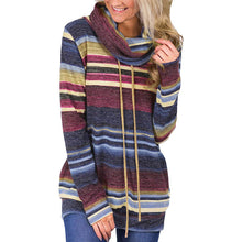 Laden Sie das Bild in den Galerie-Viewer, Lockeres Langärmliges Gestreiftes T-Shirt