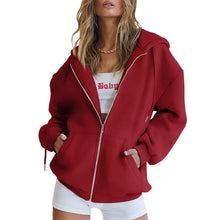 Laden Sie das Bild in den Galerie-Viewer, Übergroßes Damen-Sweatshirt mit Kapuze