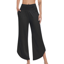Laden Sie das Bild in den Galerie-Viewer, Einfarbige Unregelmäßige Yogahose mit elastischer Taille