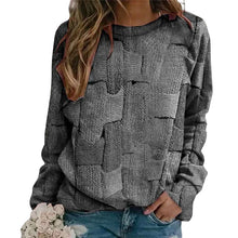 Laden Sie das Bild in den Galerie-Viewer, Bedruckter Lockerer Langarmpullover