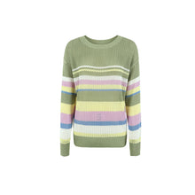 Laden Sie das Bild in den Galerie-Viewer, Gestreifter Farbblock-Strickpullover