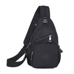 Damen-Schultertasche aus Segeltuch mit mehreren Taschen