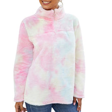 Laden Sie das Bild in den Galerie-Viewer, Plüschjacke mit Regenbogenverlauf