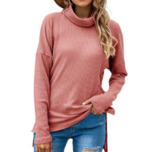 Laden Sie das Bild in den Galerie-Viewer, Lockerer Unregelmäßiger Strickpullover mit Rollkragen