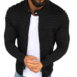 Stilvolle Einfarbige Faltenjacke