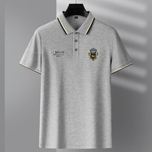 Laden Sie das Bild in den Galerie-Viewer, Einfarbiges geschäftliches Poloshirt mit Revers für Herren
