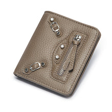 Laden Sie das Bild in den Galerie-Viewer, Ledergeldbörse für Damen mit mehreren Kartenfächern