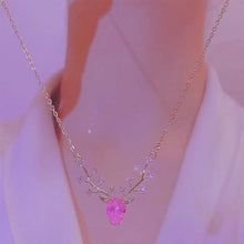 Laden Sie das Bild in den Galerie-Viewer, Glänzende Elch-Halskette Aus Titanstahl