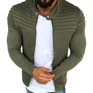 Stilvolle Einfarbige Faltenjacke