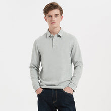 Laden Sie das Bild in den Galerie-Viewer, Langärmeliges Poloshirt für Herren