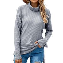 Laden Sie das Bild in den Galerie-Viewer, Lockerer Unregelmäßiger Strickpullover mit Rollkragen