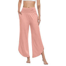 Laden Sie das Bild in den Galerie-Viewer, Einfarbige Unregelmäßige Yogahose mit elastischer Taille