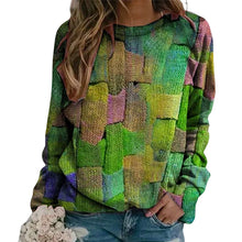 Laden Sie das Bild in den Galerie-Viewer, Bedruckter Lockerer Langarmpullover