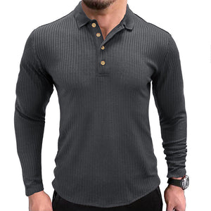 Gestreiftes Polohemd mit Revers