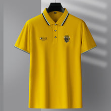 Laden Sie das Bild in den Galerie-Viewer, Einfarbiges geschäftliches Poloshirt mit Revers für Herren
