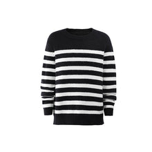 Laden Sie das Bild in den Galerie-Viewer, Gestreifter Pullover mit Rundhalsausschnitt