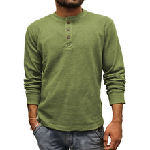 Laden Sie das Bild in den Galerie-Viewer, Einfarbiges T-Shirt Unterhemd Langarmpolo