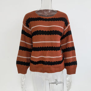 Gestreifter Strickpullover