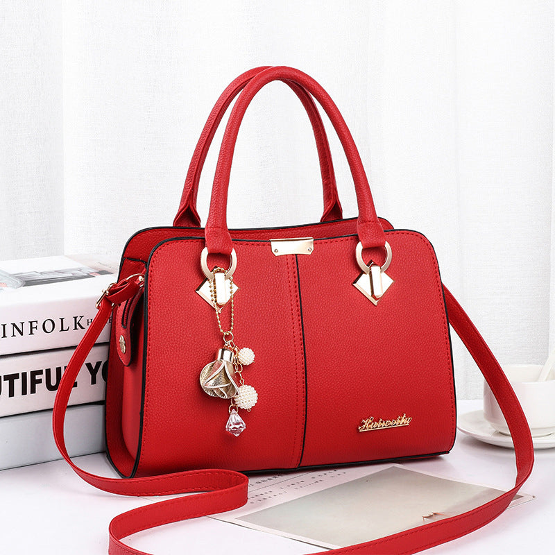 Damen modische süße einfarbige Handtasche