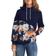 Laden Sie das Bild in den Galerie-Viewer, Langarmiges Sweatshirt mit Kapuze und hohem Ausschnitt