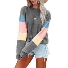 Laden Sie das Bild in den Galerie-Viewer, Kontrast-Sweatshirt mit Rundhalsausschnitt