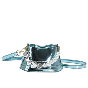 Stilvolle vielseitige Handtasche mit Perlen