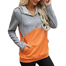 Laden Sie das Bild in den Galerie-Viewer, Kapuzen-Sweatshirt mit Reißverschluss und Tasche