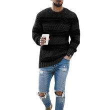 Laden Sie das Bild in den Galerie-Viewer, Gestreifter Pullover mit Rundhalsausschnitt für Herren