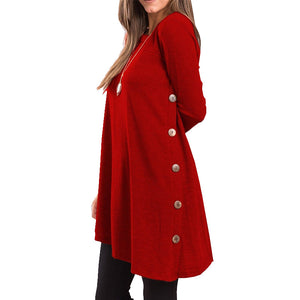 Kleid mit seitlichen Knöpfen