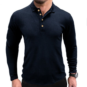 Gestreiftes Polohemd mit Revers