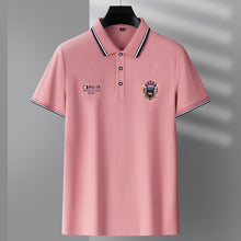 Laden Sie das Bild in den Galerie-Viewer, Einfarbiges geschäftliches Poloshirt mit Revers für Herren