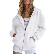 Laden Sie das Bild in den Galerie-Viewer, Übergroßes Damen-Sweatshirt mit Kapuze