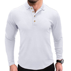 Gestreiftes Polohemd mit Revers