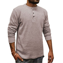Laden Sie das Bild in den Galerie-Viewer, Einfarbiges T-Shirt Unterhemd Langarmpolo