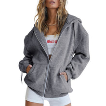 Laden Sie das Bild in den Galerie-Viewer, Übergroßes Damen-Sweatshirt mit Kapuze