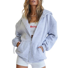 Laden Sie das Bild in den Galerie-Viewer, Übergroßes Damen-Sweatshirt mit Kapuze