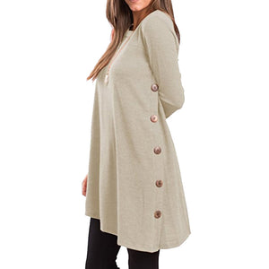 Kleid mit seitlichen Knöpfen