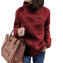 Laden Sie das Bild in den Galerie-Viewer, Thermopullover mit Rollkragen und Reißverschluss