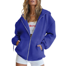 Laden Sie das Bild in den Galerie-Viewer, Übergroßes Damen-Sweatshirt mit Kapuze