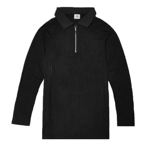 Poloshirts mit Viertelreißverschluss und langen Ärmeln für Herren