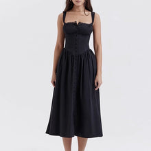 Laden Sie das Bild in den Galerie-Viewer, Rückenfreies schmales Strapskleid