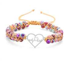 Laden Sie das Bild in den Galerie-Viewer, Handgewebtes Böhmisches Armband aus Edelstahl