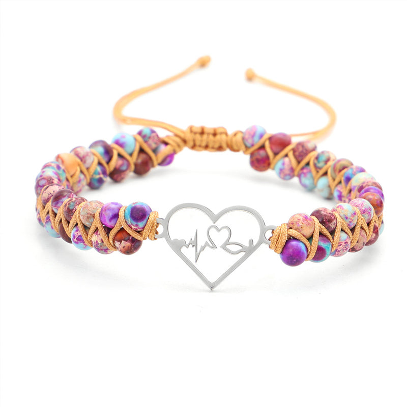 Handgewebtes Böhmisches Armband aus Edelstahl