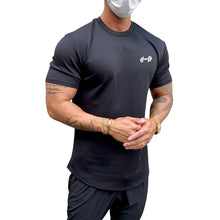 Laden Sie das Bild in den Galerie-Viewer, Elastisches Sport-T-Shirt aus reiner Baumwolle