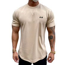 Laden Sie das Bild in den Galerie-Viewer, Elastisches Sport-T-Shirt aus reiner Baumwolle