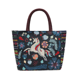 Handtasche mit Reißverschluss aus Segeltuch